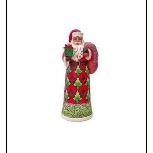 Jim Shore " In Giving We Receive" Annual Santa with Toy Bag ''Macy's Exclusive''